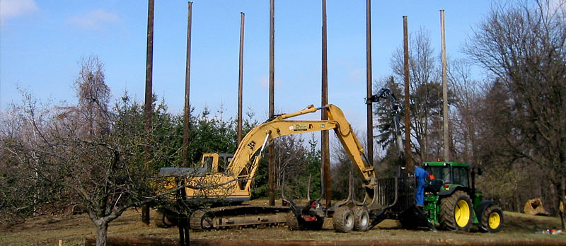 Hochseilgarten - Bauprozess